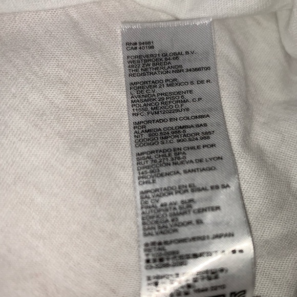 Forever 21 White Cropped Kitten Graphic Top - Picture 6 of 8